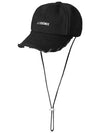 La Casquette Artichaut Fringe Metal Logo Ball Cap Black - JACQUEMUS - BALAAN 5