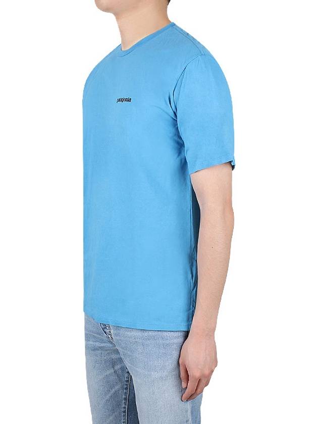 Mission Organic Short Sleeve T-Shirt Blue - PATAGONIA - BALAAN 4