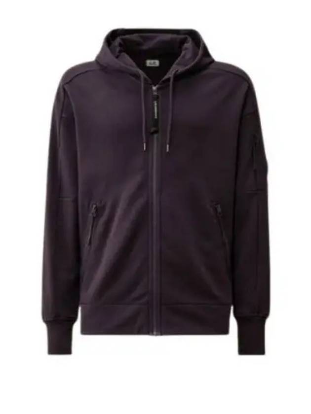 Diagonal Raised Fleece Hooded Jacket Purple - CP COMPANY - BALAAN 2