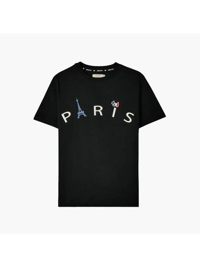 50Th Anniversary Eiffel Tower Paris Short Sleeve T-Shirt Black - AGATHA APPAREL - BALAAN 2