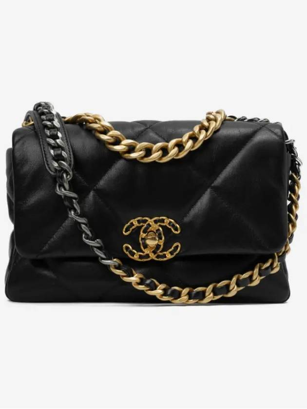 19 Lambskin Medium Hand Cross Bag Black - CHANEL - BALAAN 2