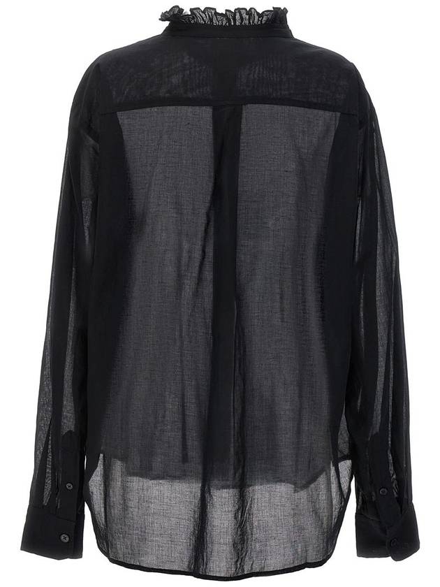 Gamble Organic Cotton Shirt Black - ISABEL MARANT ETOILE - BALAAN 3