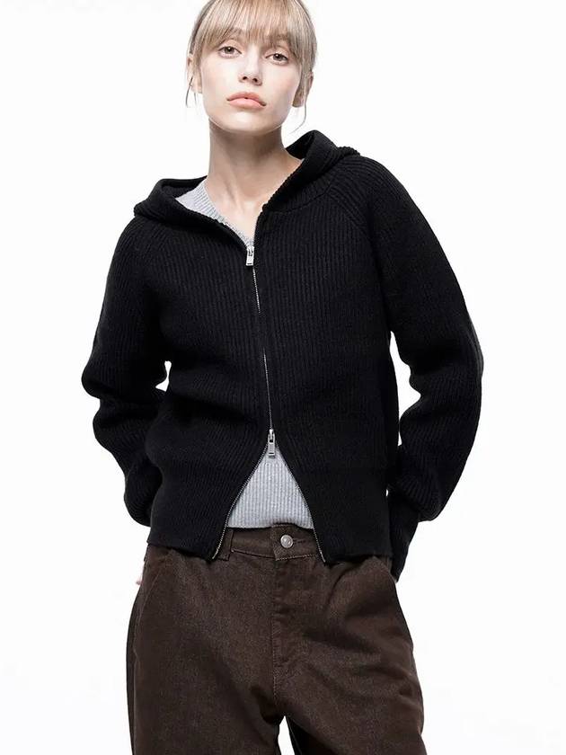 Four Woman Women s Soft Hazy Hooded Knit Black W243TP06BK - CHANCE'S NOI - BALAAN 7