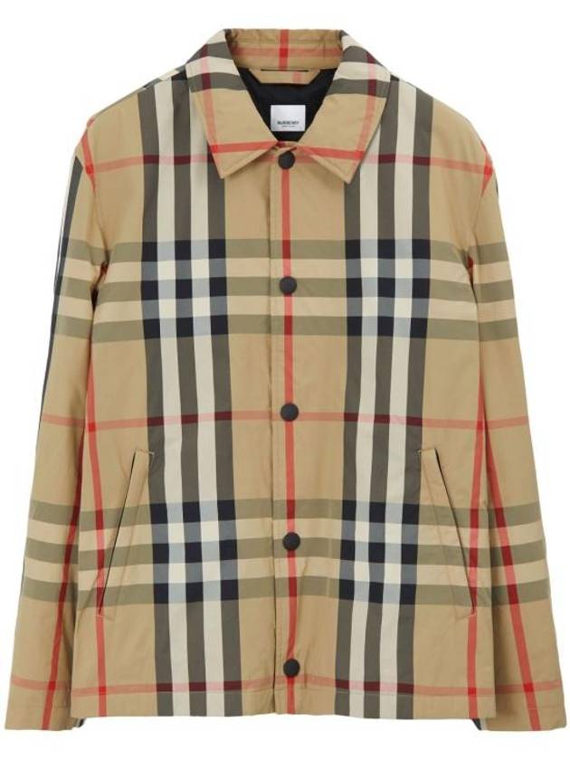 Check Nylon Jacket Beige - BURBERRY - BALAAN 2