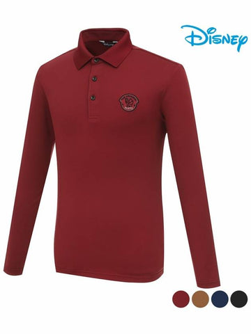 Men s Artwork Patch Simple Long Sleeve Collar T Shirt DO3MTS082 - DISNEY GOLF - BALAAN 1