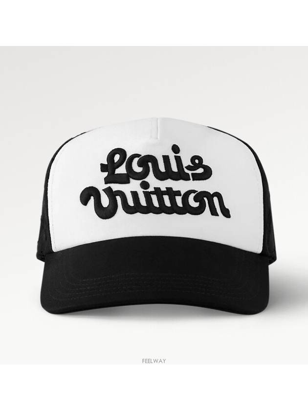 Mesh Signature Ball Cap Black - LOUIS VUITTON - BALAAN 3