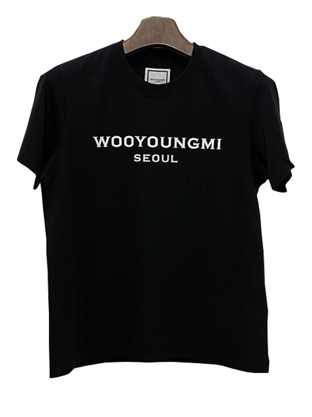 Front Seoul Logo Short Sleeve T-Shirt Black - WOOYOUNGMI - BALAAN 3