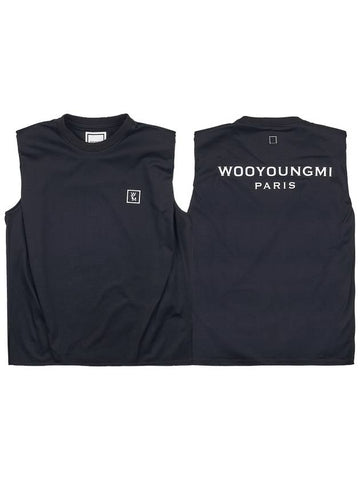 Cotton back logo sleeveless M231TS01 708B - WOOYOUNGMI - BALAAN 1