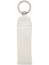 Padded Lambskin Leather Strap Logo Ingrave Keychain Keyring White - LEMAIRE - BALAAN 2