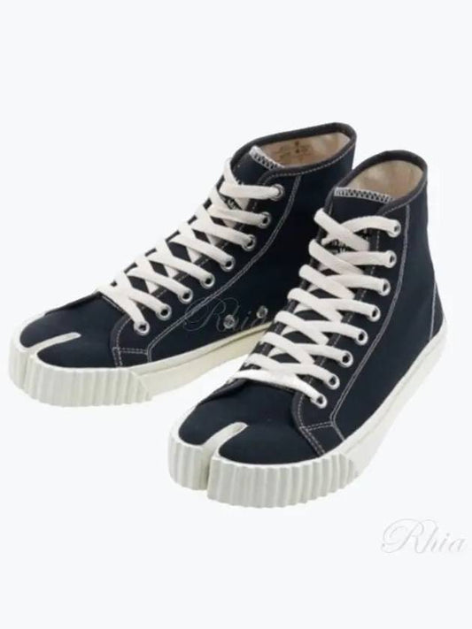 Tabi Split Toe High Top Sneakers Black - MAISON MARGIELA - BALAAN 2