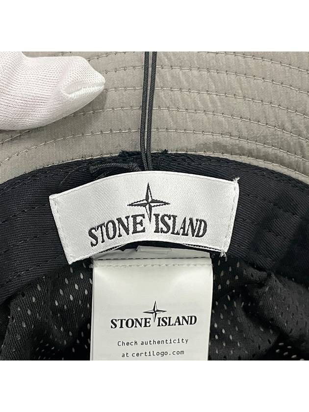 Logo Patch Nylon Metal Bucket Hat Green - STONE ISLAND - BALAAN 8