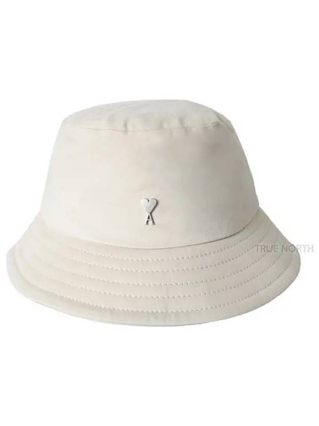 Style Archive UHA241 AW0041 193 Heart Logo Bucket Hat Beige 1059643 - AMI - BALAAN 1