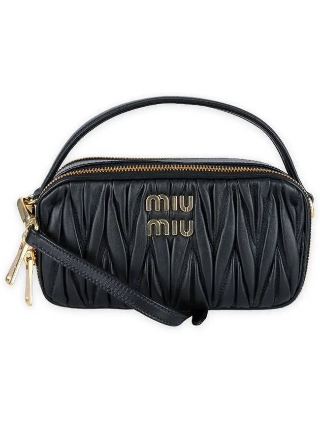 Matelasse Nappa Leather Shoulder Bag Black - MIU MIU - BALAAN 2