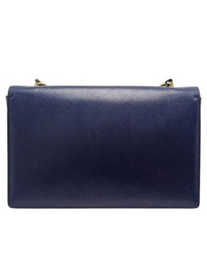 Ferragamo 21 E480 gold bara decorated navy genie chain cross bag - SALVATORE FERRAGAMO - BALAAN 2