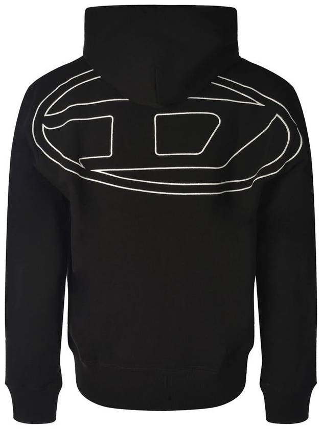 S Macs Megoval D Hoodie Black - DIESEL - BALAAN 4