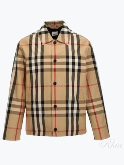 Check Nylon Jacket Beige - BURBERRY - BALAAN 2