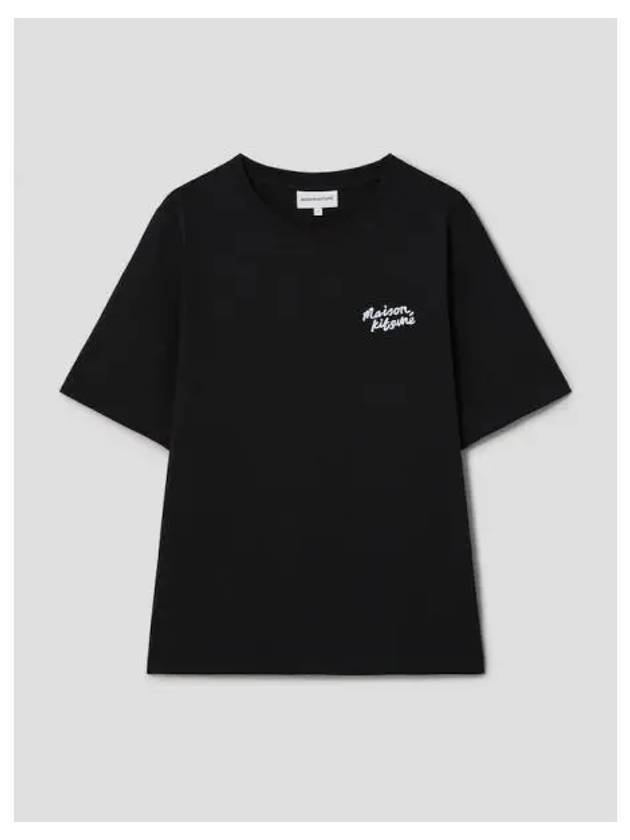 Women s Lettering Embroidery Comfort T Shirt Black White Domestic Product GM0024021421943 - MAISON KITSUNE - BALAAN 1