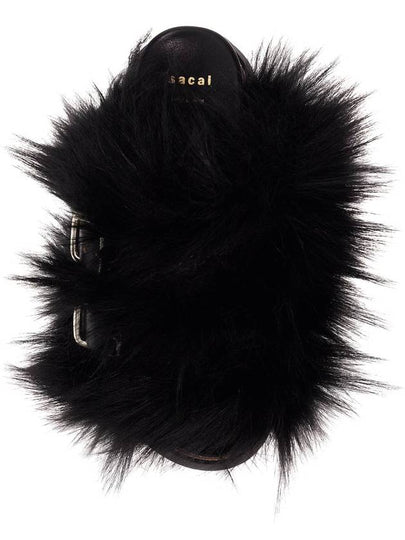 slides with faux fur strap - SACAI - BALAAN 2