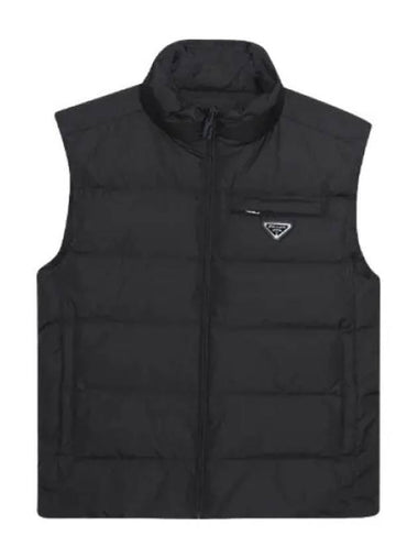 triangle logo down vest men s - PRADA - BALAAN 1