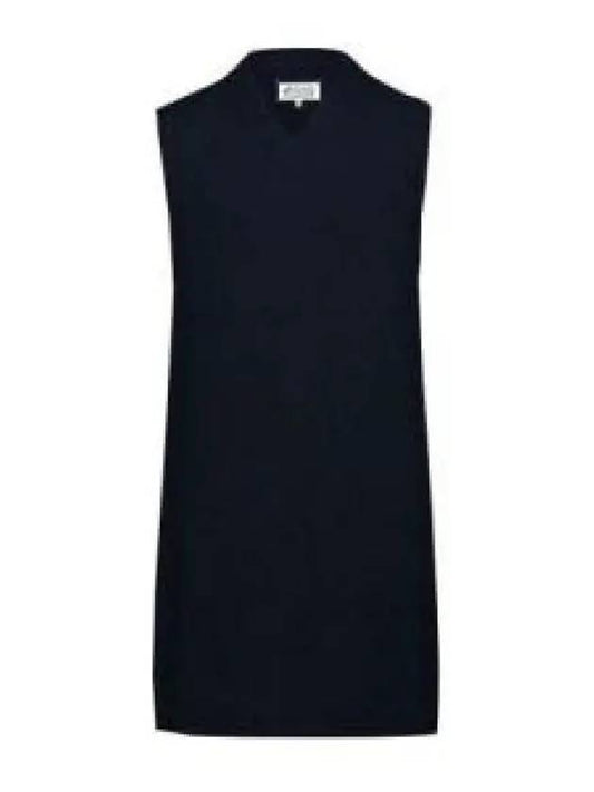 Women's V-neck Knit Midi Dress Blue - MAISON MARGIELA - BALAAN 2