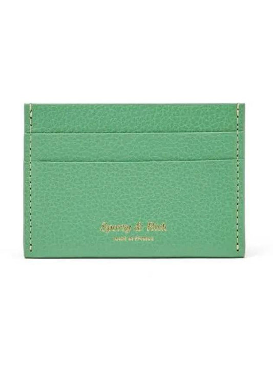 Logo Stamp Grained Leather Card Holder Green - SPORTY & RICH - BALAAN 1