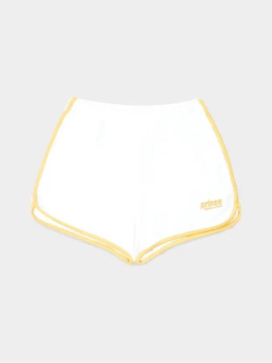 Prince Tennis Terry Shorts White Yellow - SPORTY & RICH - BALAAN 2