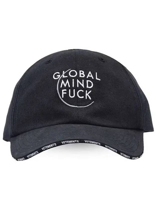 Global Mind FUCK Cap UE52CA300B BLACK - VETEMENTS - BALAAN 1