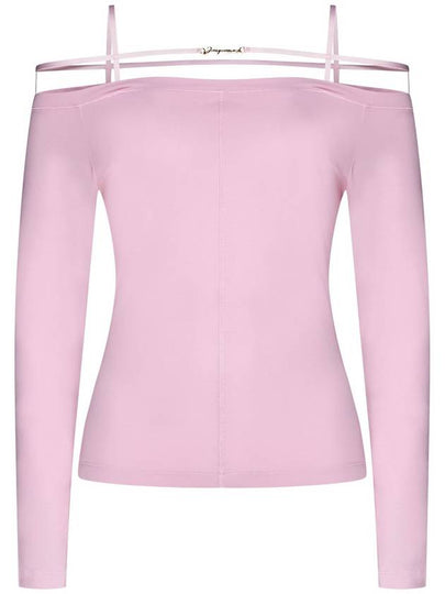 Women's Sierra Signature Long Sleeve T-Shirt Pink - JACQUEMUS - BALAAN 2