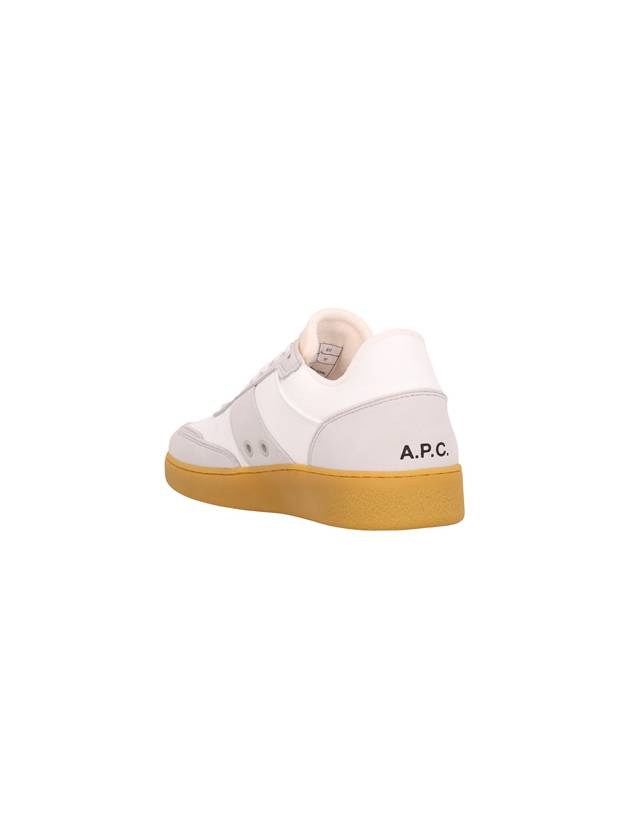 Pain Leather Low Top Sneakers White Caramel - A.P.C. - BALAAN 4