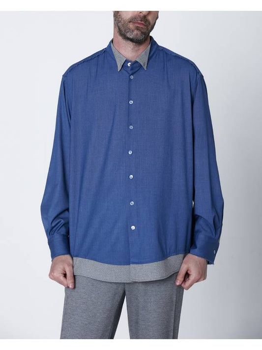 Men's Wing Collared Shirt blue gray - WHYSOCEREALZ - BALAAN 2