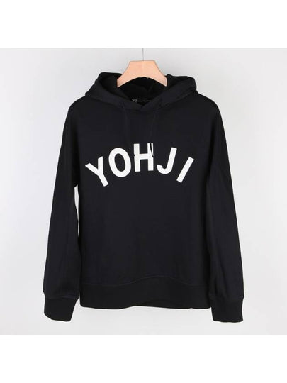 Yohji Logo Cotton Hoodie Black - Y-3 - BALAAN 2