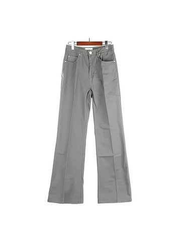 Flared Fit Wide Pants Grey - AMI - BALAAN 1