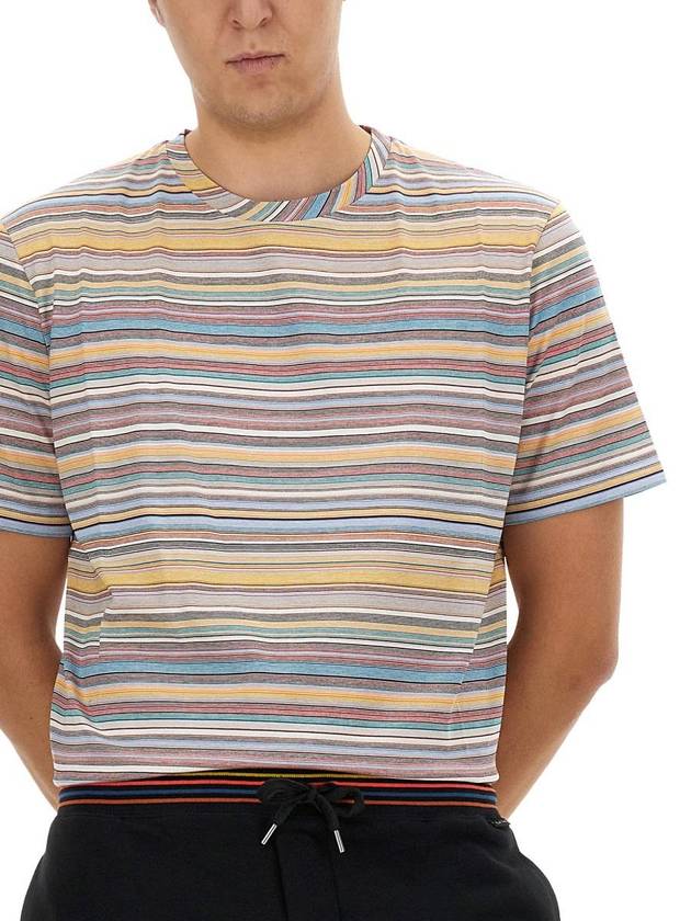 Rainbow Stripe Pattern T-Shirt M1R919TN02434 - PAUL SMITH - BALAAN 5