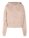 Embroidered Logo Zip-Up Hoodie Beige - ACNE STUDIOS - BALAAN 2