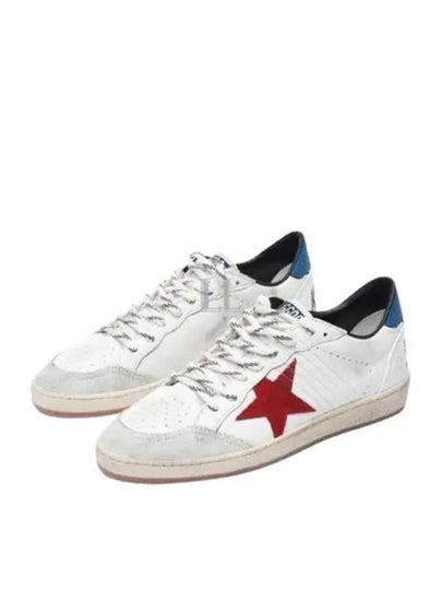 Ball Star Lace-up Leather Low Top Sneakers White - GOLDEN GOOSE - BALAAN 2