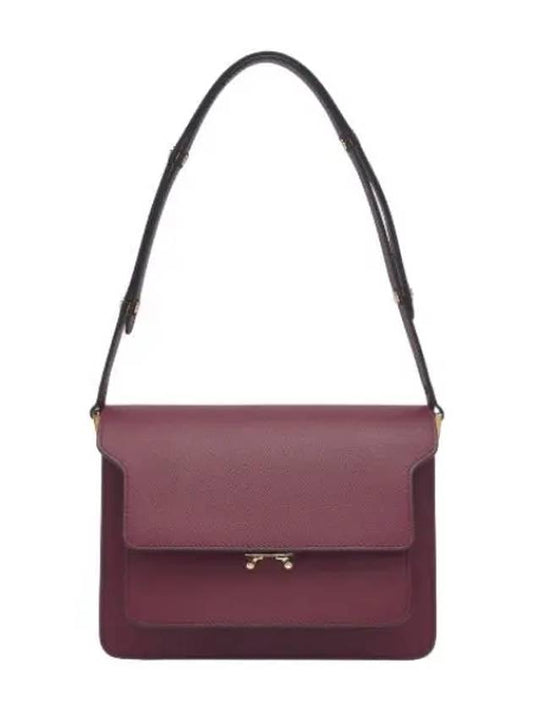 Medium Saffiano Trunk Shoulder Bag Ruby - MARNI - BALAAN 1