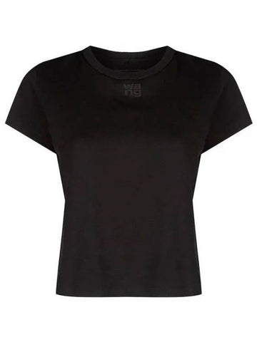 24SS 4CC3221358 Puff Logo Shrunken Short Sleeve T-Shirt 1007707 - ALEXANDER WANG - BALAAN 1