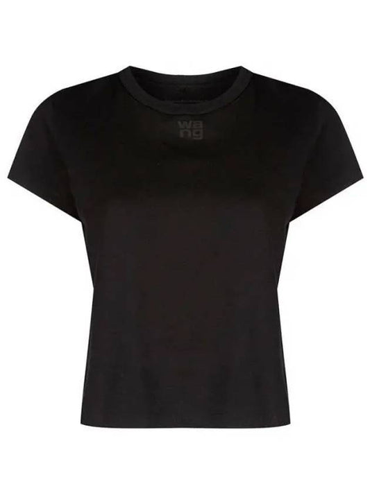 24SS 4CC3221358 Puff Logo Shrunken Short Sleeve T-Shirt 1007707 - ALEXANDER WANG - BALAAN 1