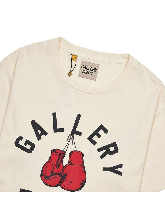 Boxing Merch Short Sleeve T-Shirt Cream - GALLERY DEPT. - BALAAN 5