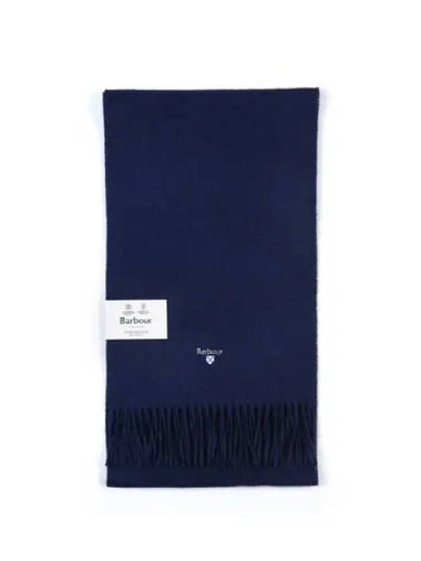 Plain Lambswool Muffler Navy - BARBOUR - BALAAN 1