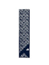 Graffiti Print Silk Bandeau Scarf Midnight Blue Ivory - SALVATORE FERRAGAMO - BALAAN 2