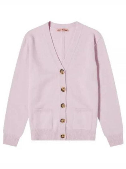 Wool Blend Cardigan Pale Lilac - ACNE STUDIOS - BALAAN 2