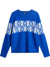 Men's Jalen Jacquard Knit Sweater Blue - J.LINDEBERG - BALAAN 1