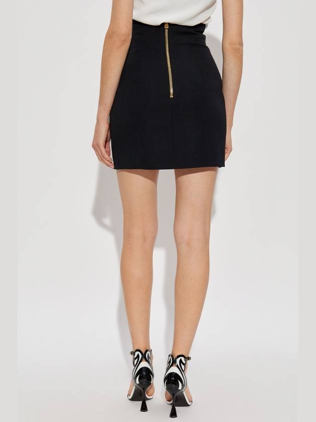 High Waist 4 Button H Line Skirt Black - BALMAIN - BALAAN 5