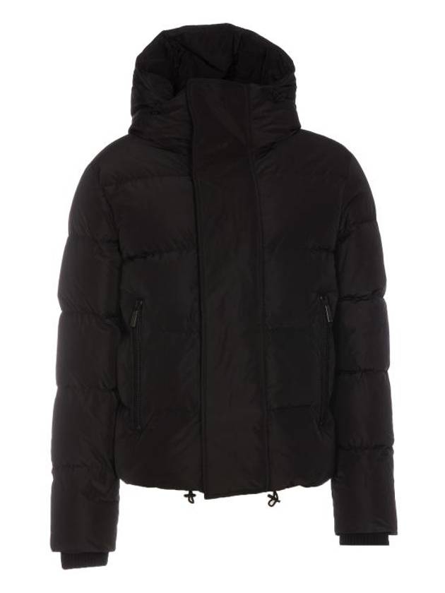 Men's Camo Logo Printing Hooded Padding Black - DSQUARED2 - BALAAN 2