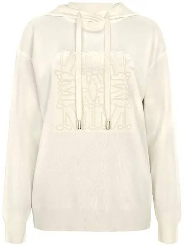 Ivory Pamir Wool Hooded Knit 001 1209405 - MAX MARA - BALAAN 1