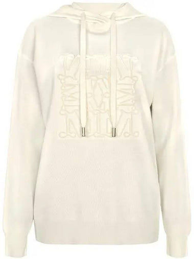 Ivory Pamir Wool Hooded Knit 001 1209405 - MAX MARA - BALAAN 1