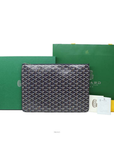 Actually brand new Used 3 times Senna MGM Navy Special Unisex Clutch Bag Full Set - GOYARD - BALAAN 1