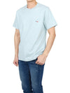 Tricolor Fox Patch Classic Pocket Short Sleeve T-Shirt Blue - MAISON KITSUNE - BALAAN 6