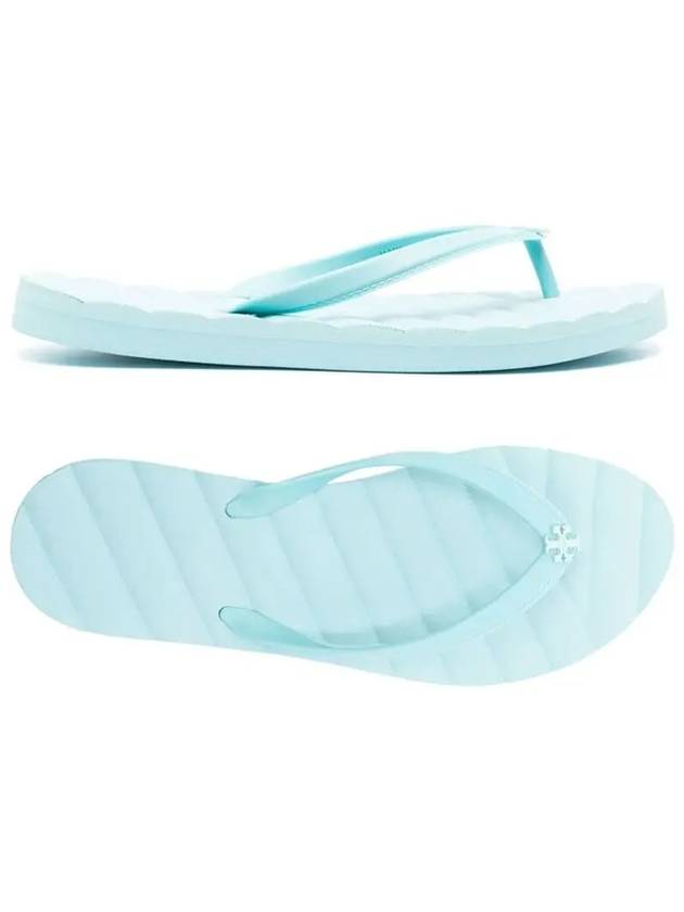 Kira Logo Flip Flops Blue - TORY BURCH - BALAAN 2